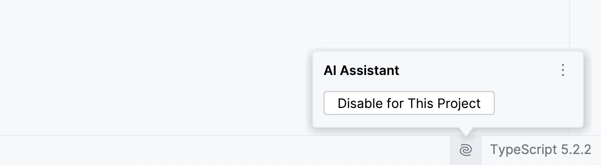Option to disable AI Assistant for current project