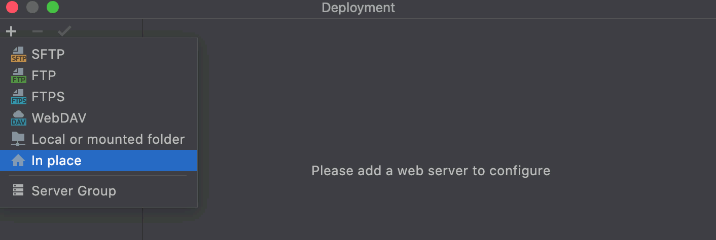 In-place server configuration