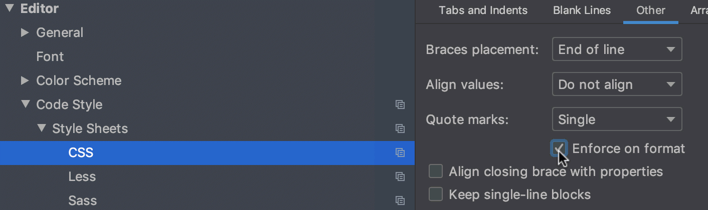 Style Sheets | WebStorm Documentation