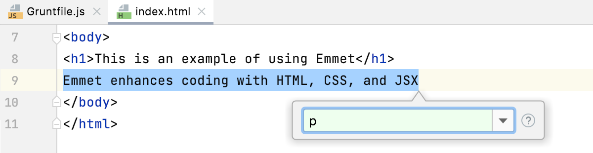Emmet | PhpStorm ドキュメント
