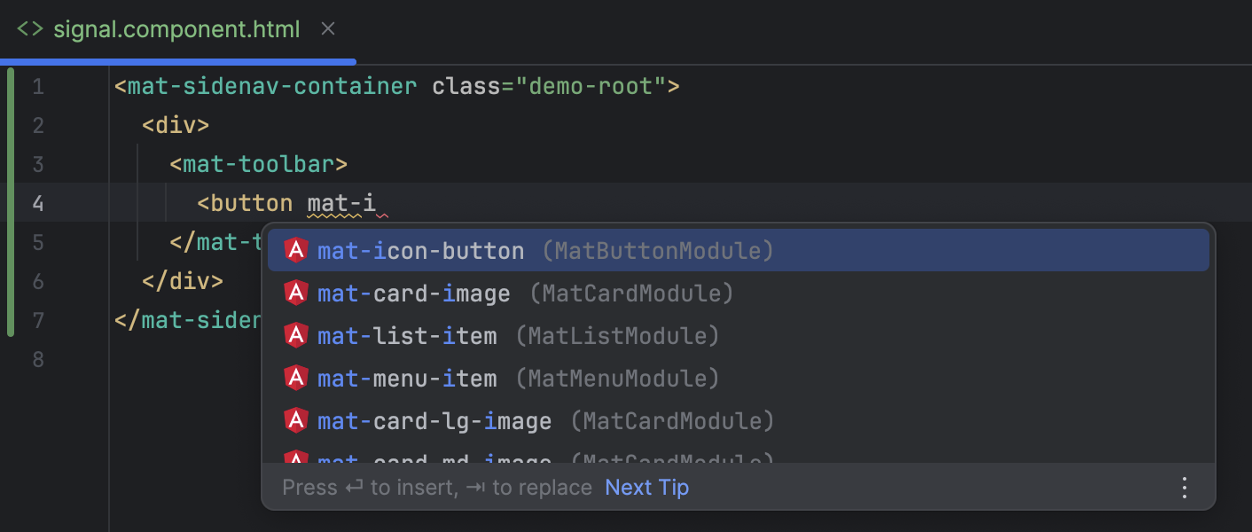 Angular | PyCharm Documentation