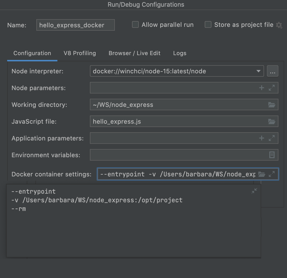 Run/Debug Configuration: Node.js | WebStorm Documentation