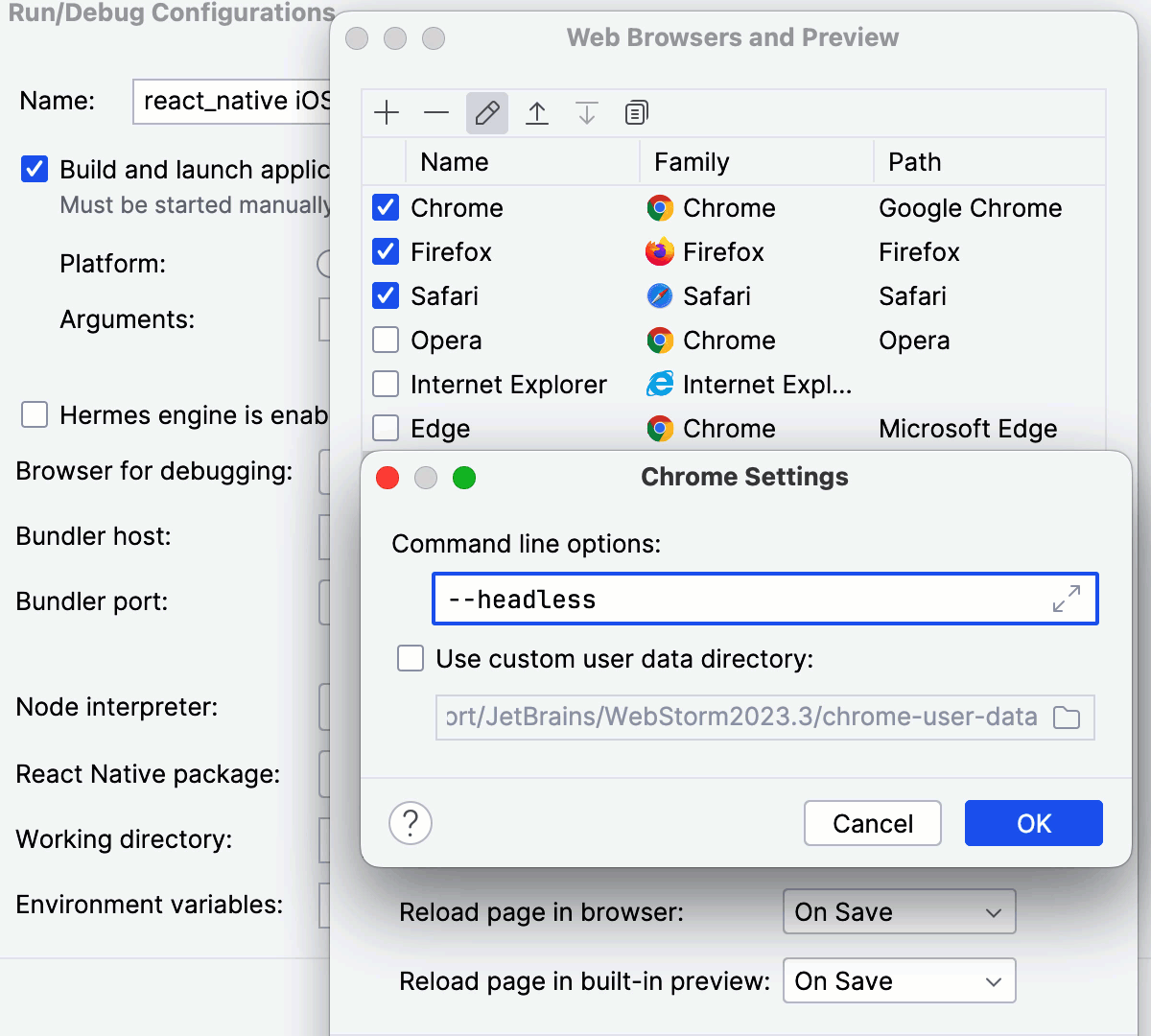 Configuring Headless Chrome