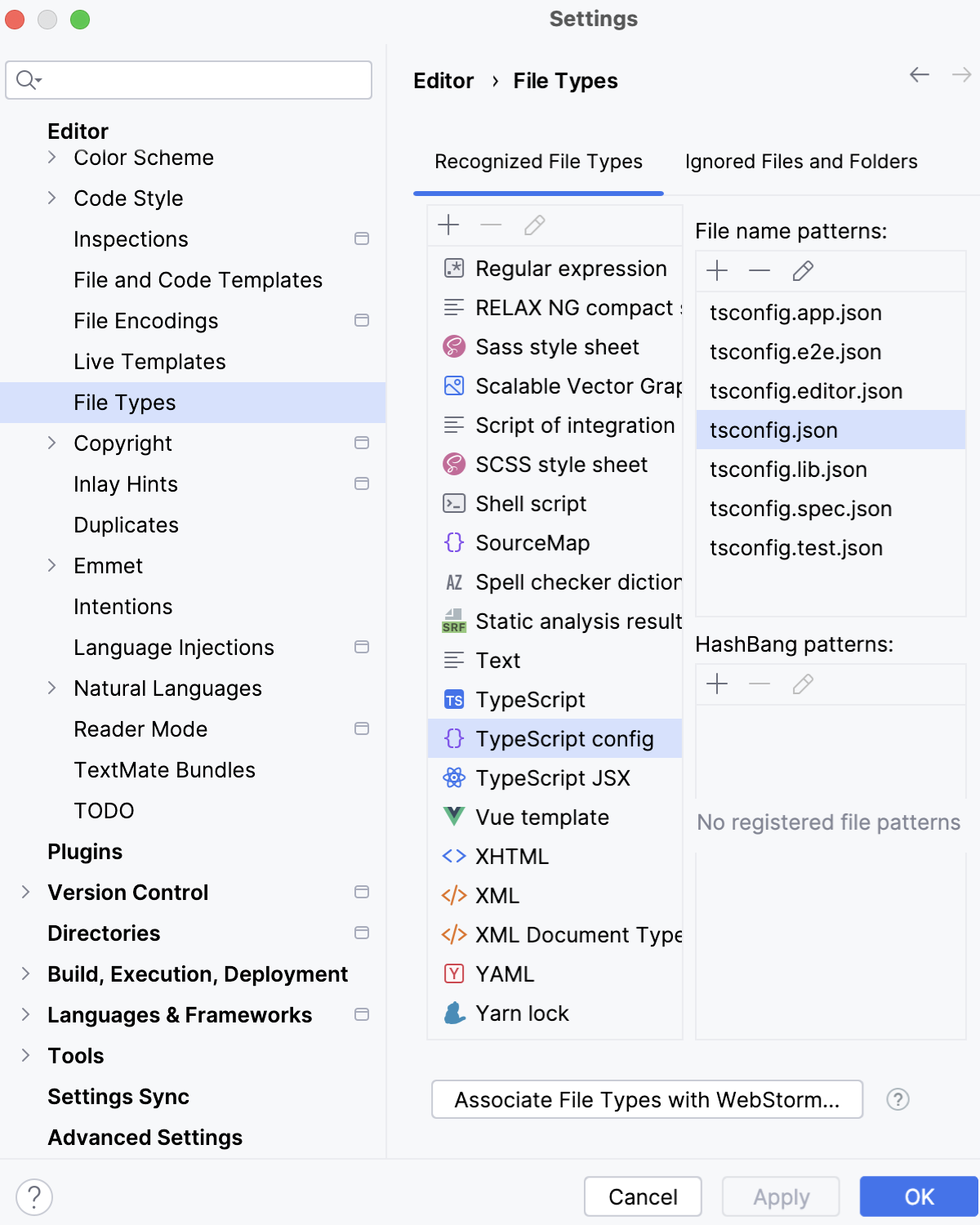 文件类型：tsconfig.json 模式