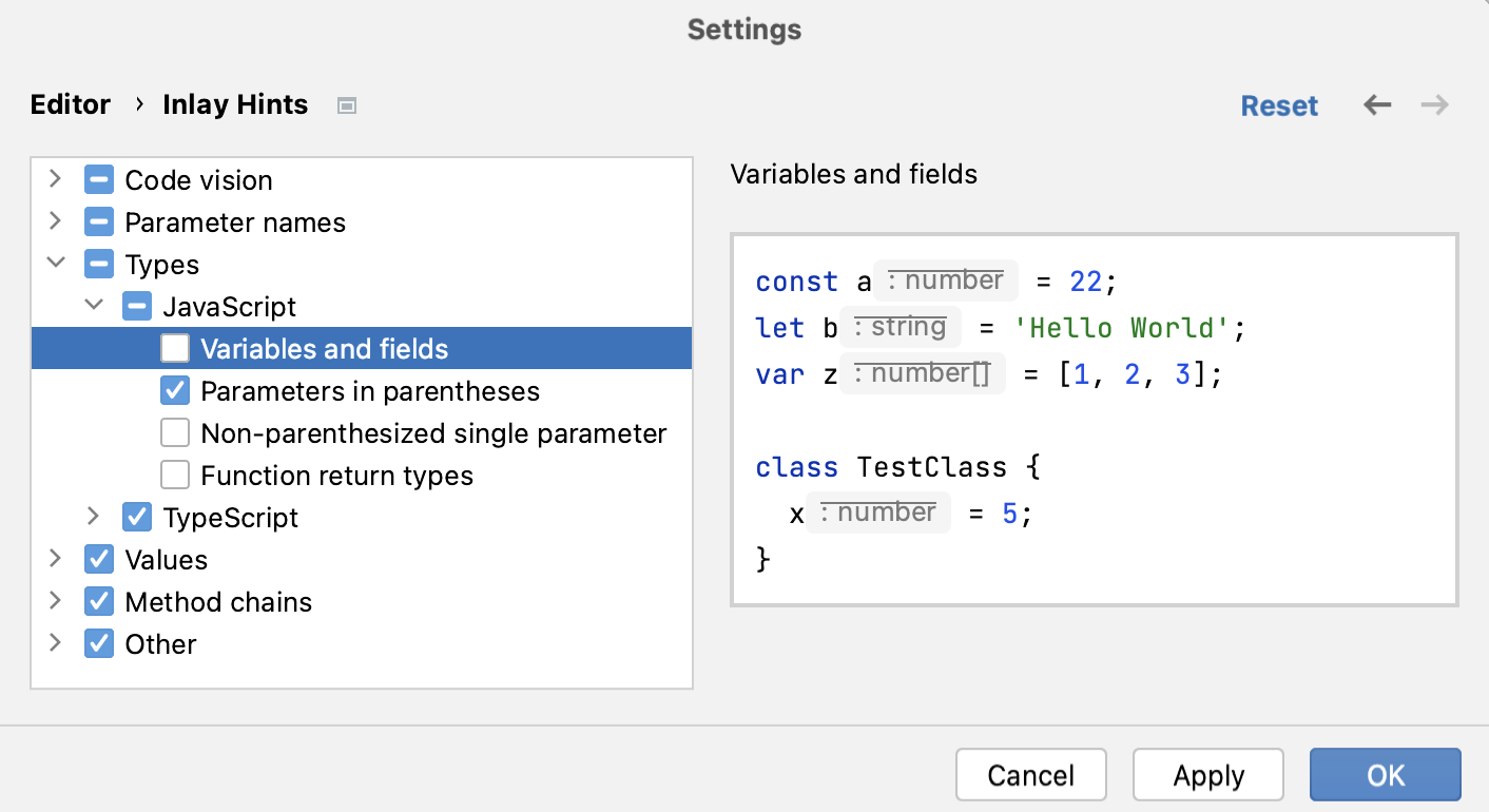 JavaScript 类型注释