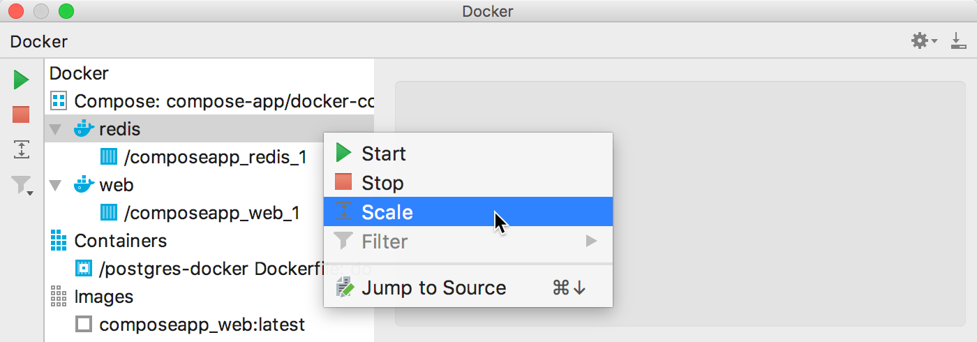 The Scale context menu item