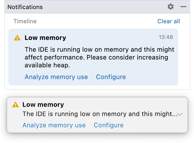 The Low Memory warning