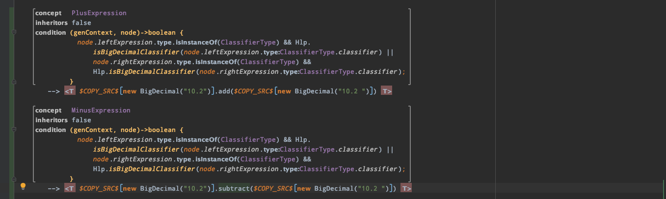 Figure 6: Multiple '.type' calculations when transforming expressions