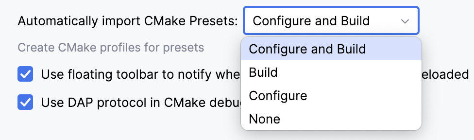 CMake Presets enabling options