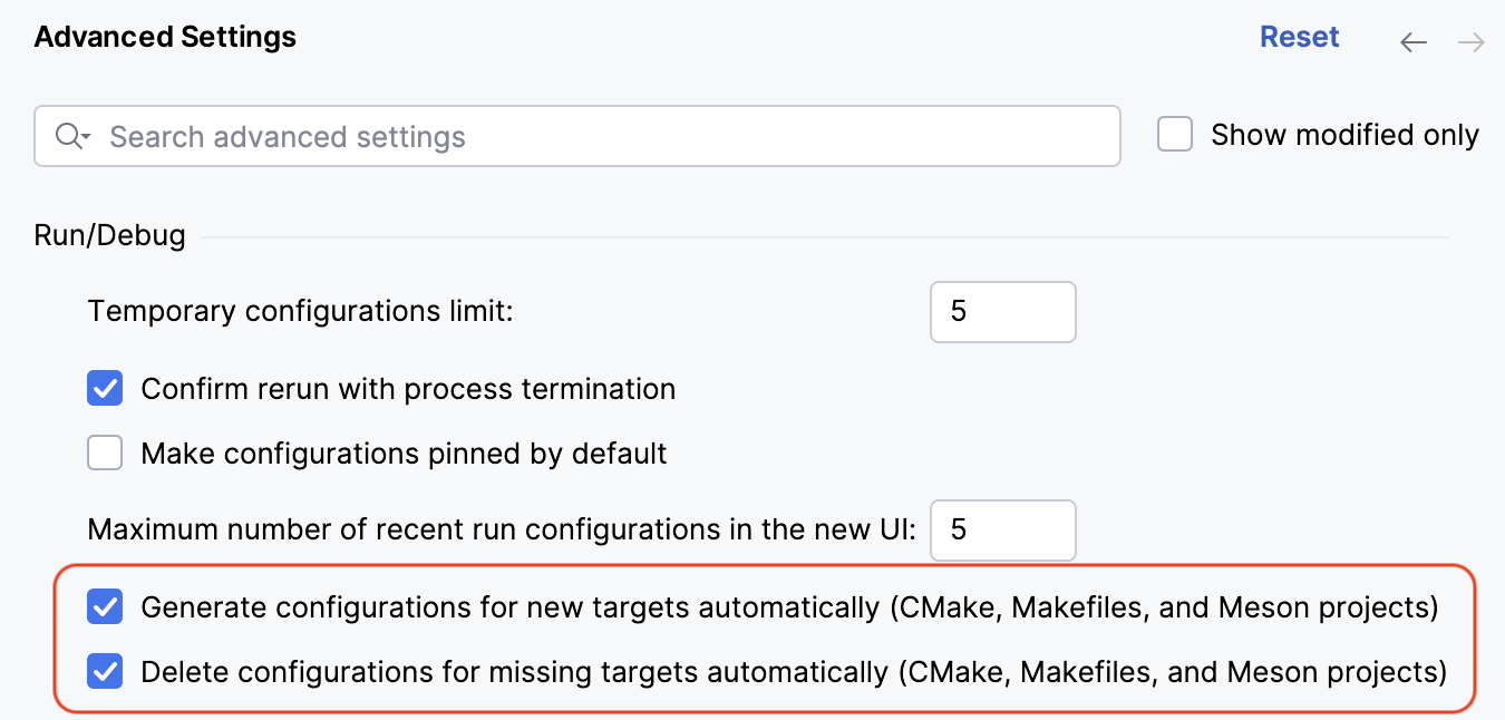 create or delete configurations for targets automatically