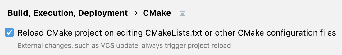 CMake profiles auto-reload