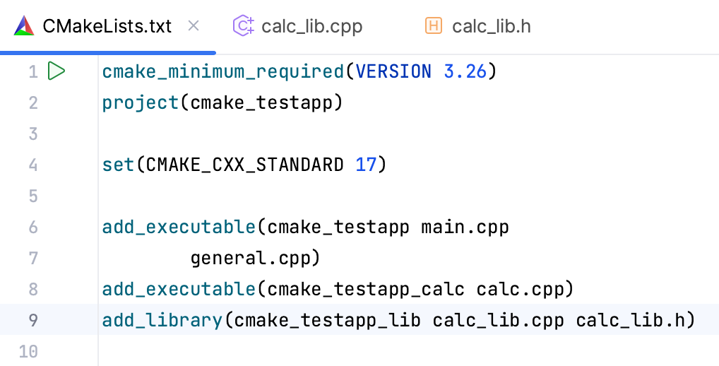 New library target in CMakeLists.txt