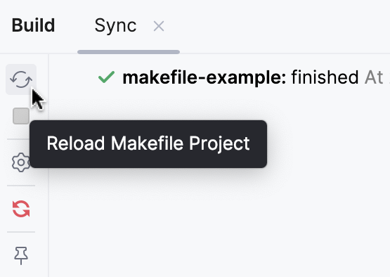 Project reload icon in the Build tool window