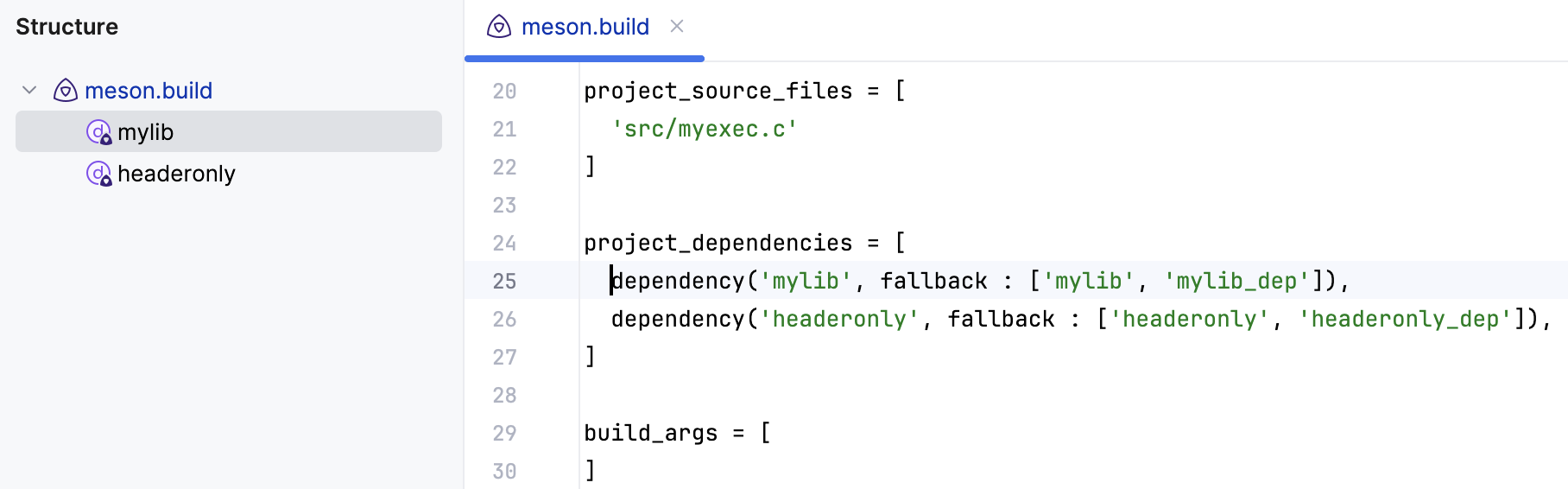 Meson.build file structure