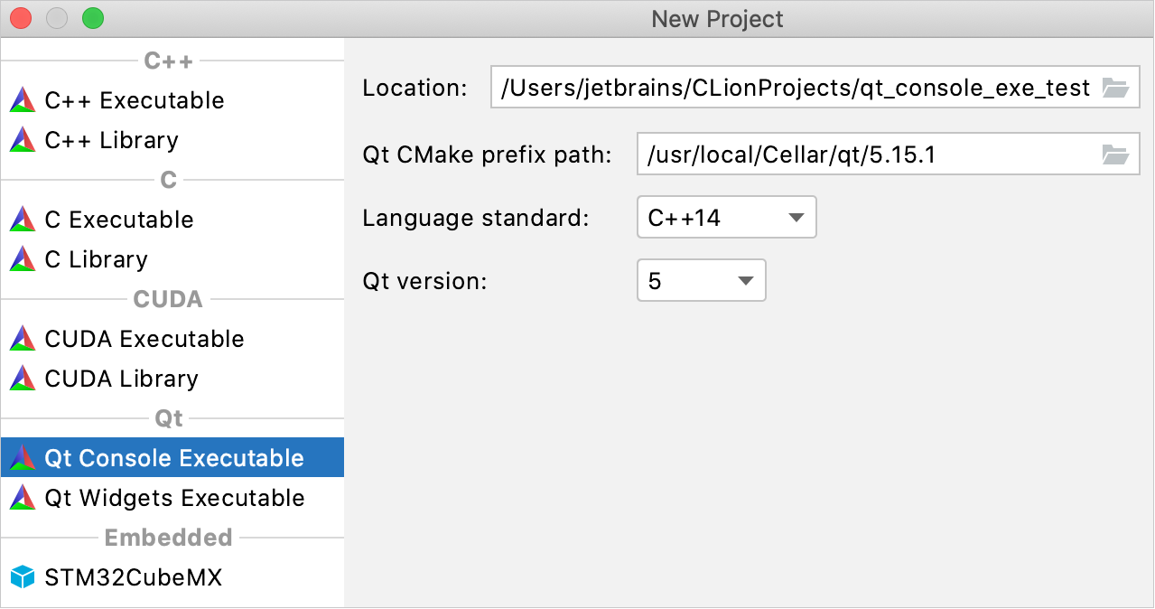 Qt project templates