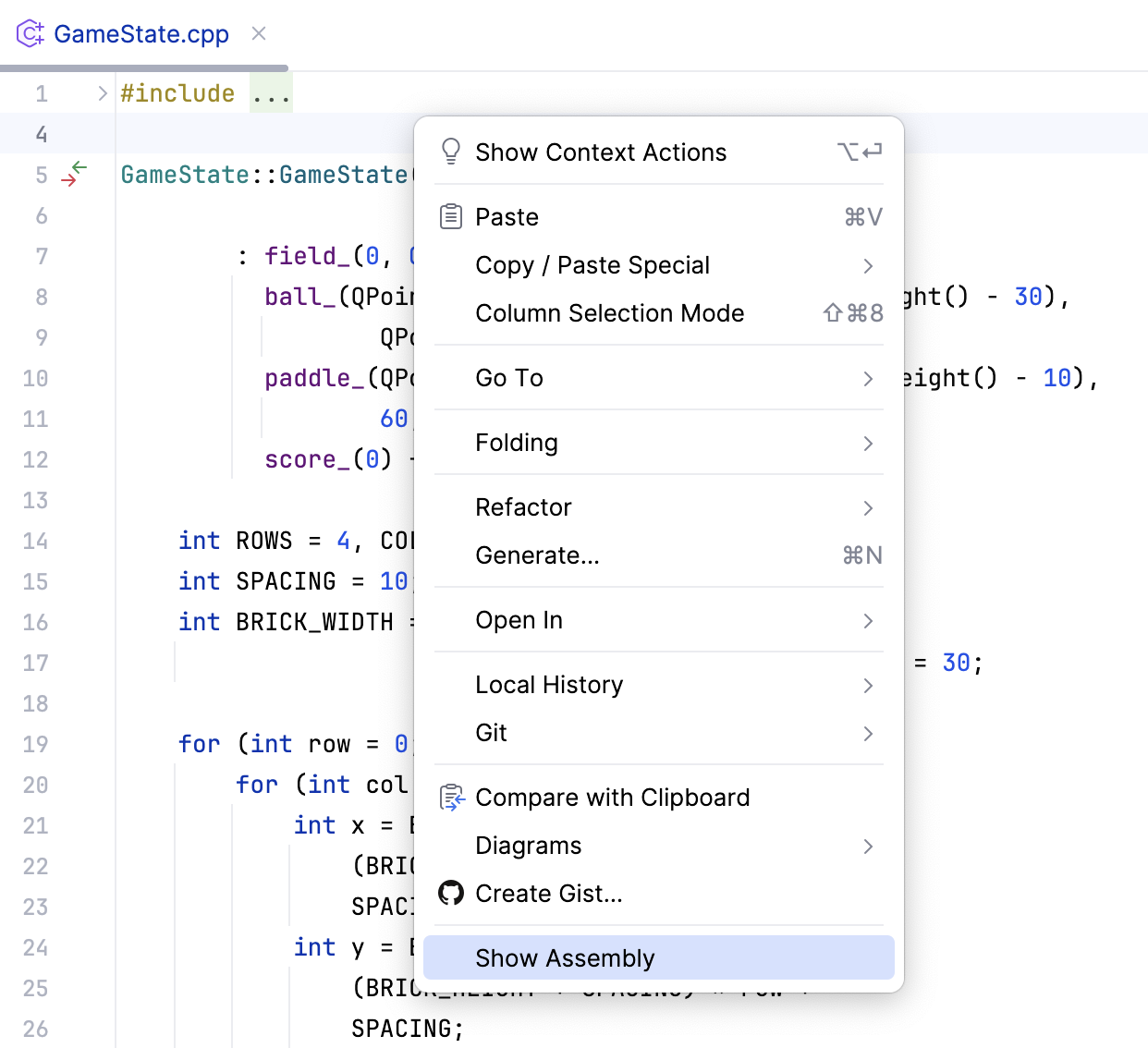 Show Assembly in the context menu