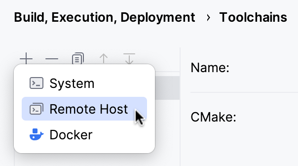 Adding a remote toolchain