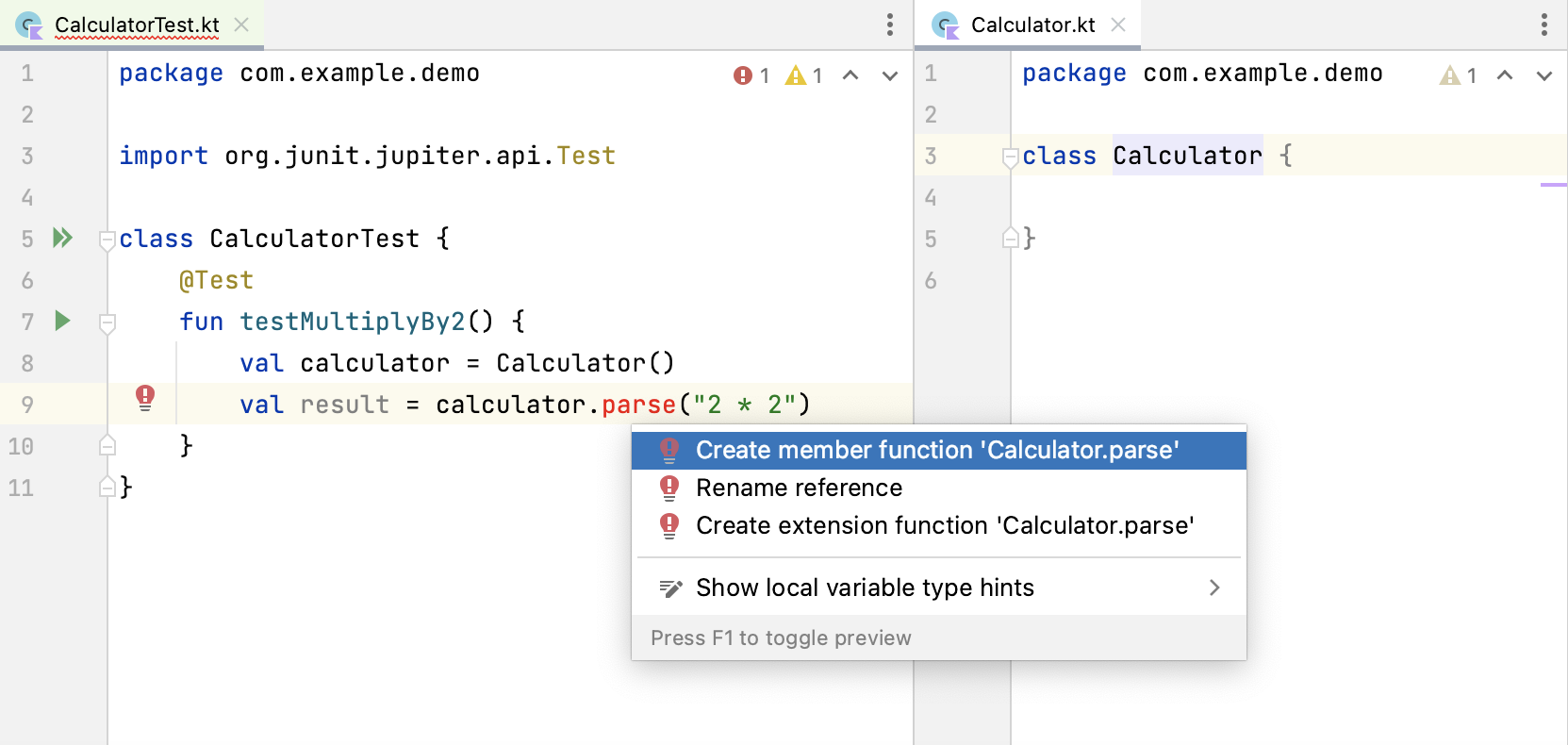 Creating a function