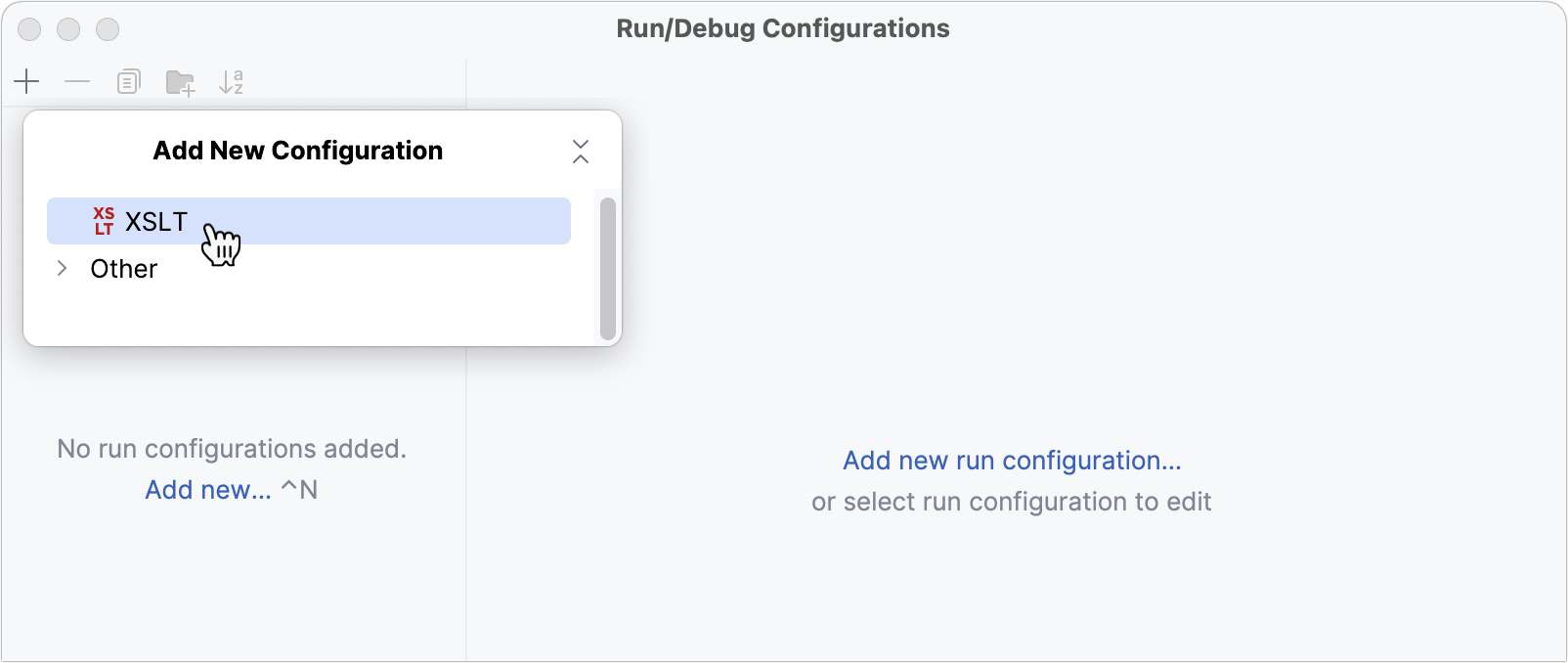 Create Run Configuration