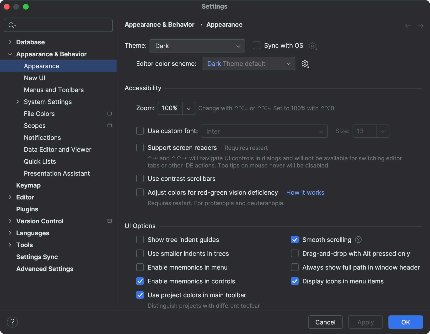 Appearance DataGrip Documentation Appearance datagrip documentation
