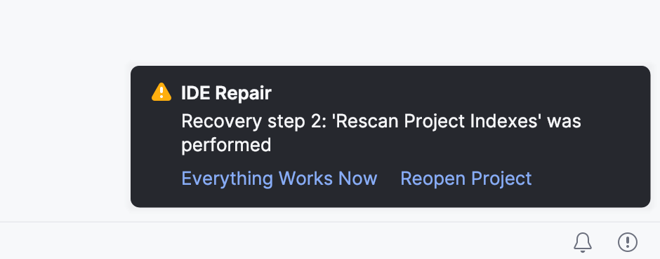 The second step of IDE Repair