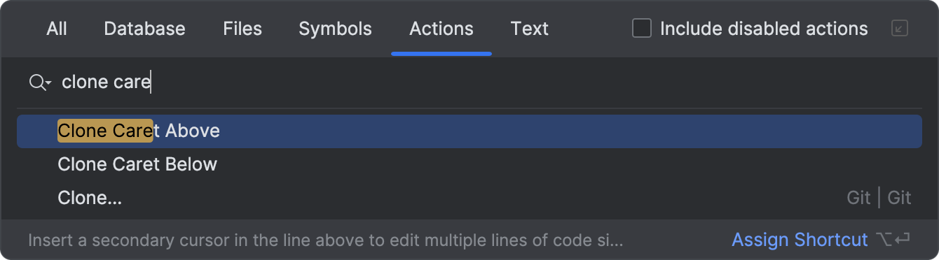 Multiple cursors and selection ranges | DataGrip Documentation