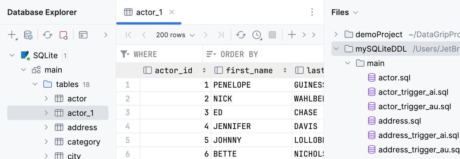 Add new table (actor_1) to a data source