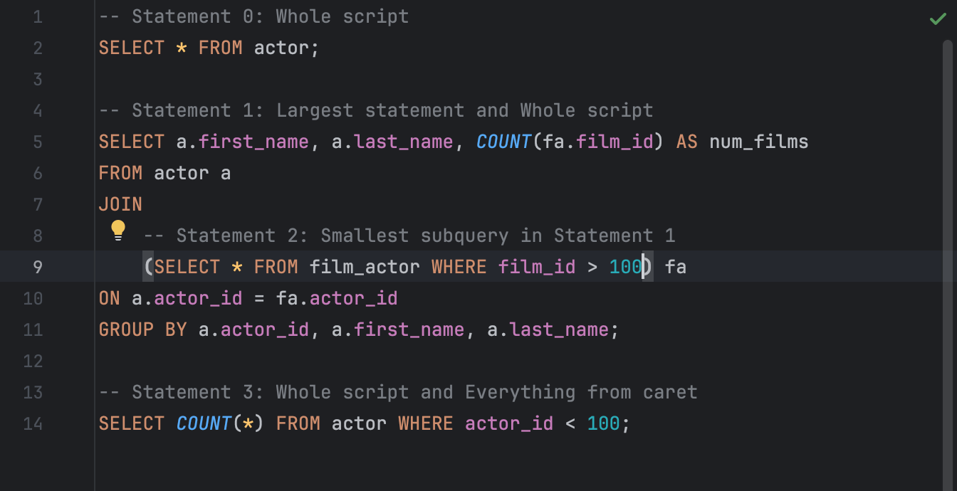 Query execution | IntelliJ IDEA Documentation