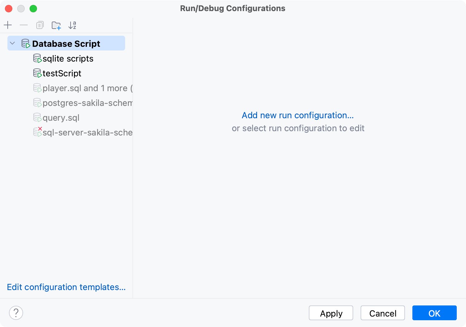 Permanent and temporary configurations have different icons