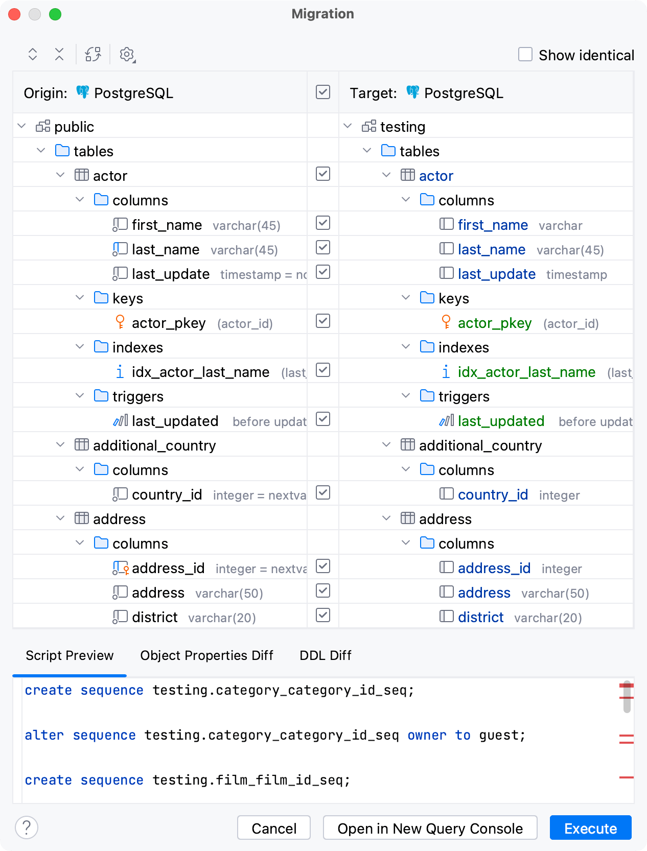 The Show identical records is disabled