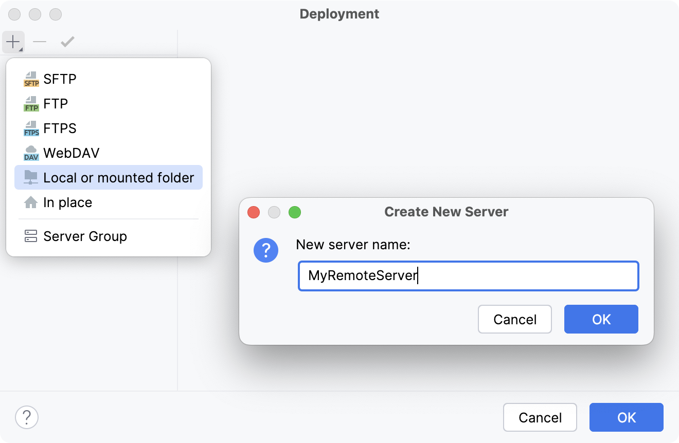 Add server dialog