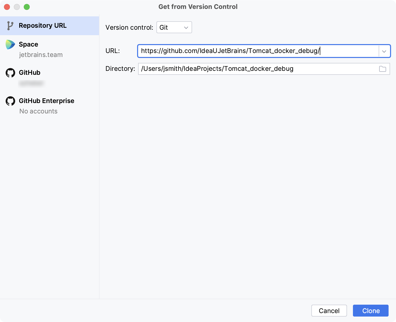 Clone the repository with the sample project