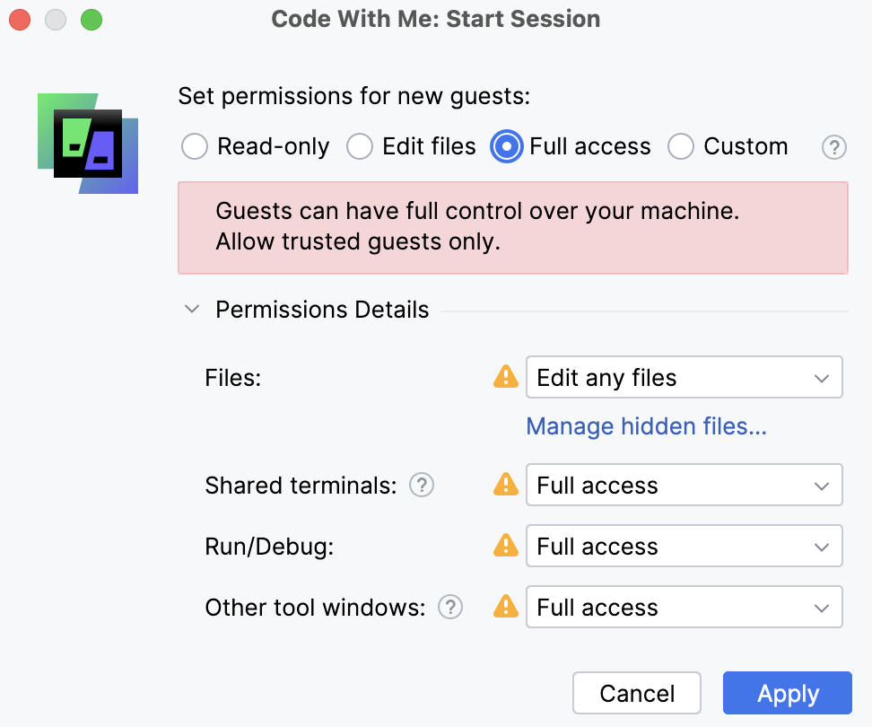 Full access permissions