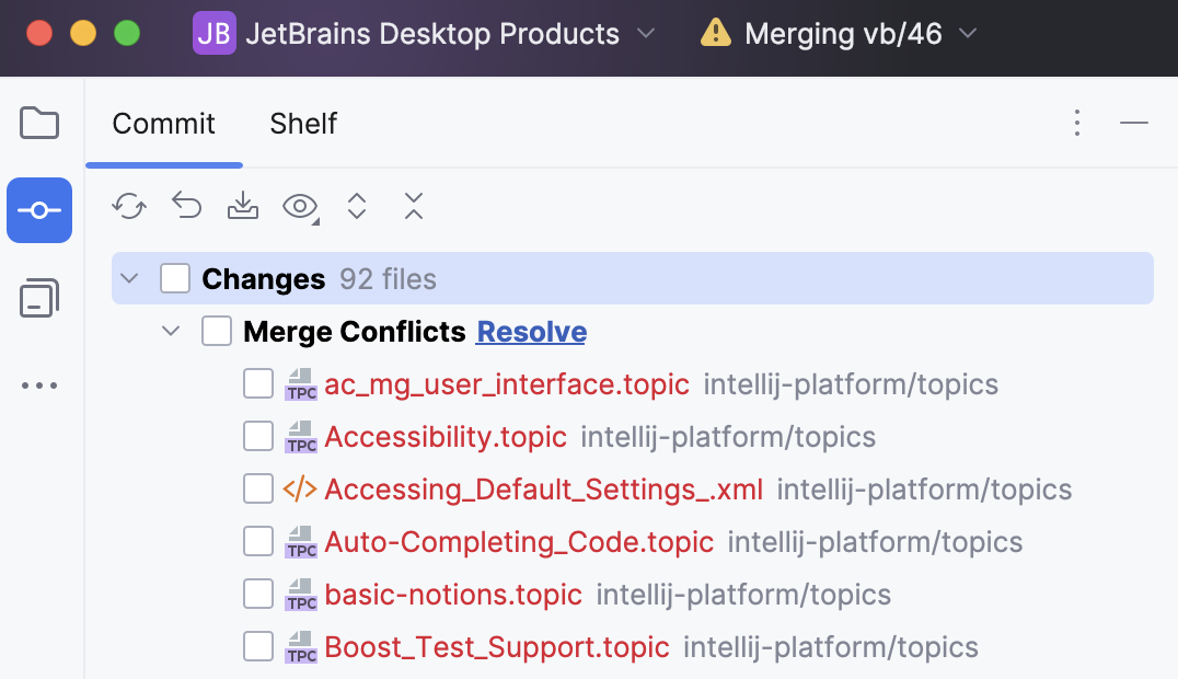 Resolve Git conflicts | IntelliJ IDEA Documentation