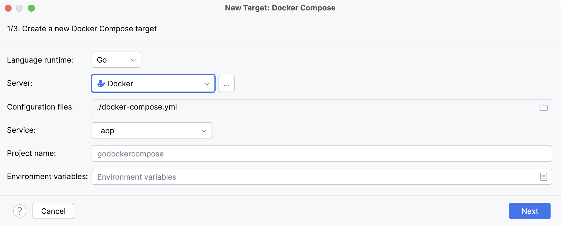  Docker Compose configuration files