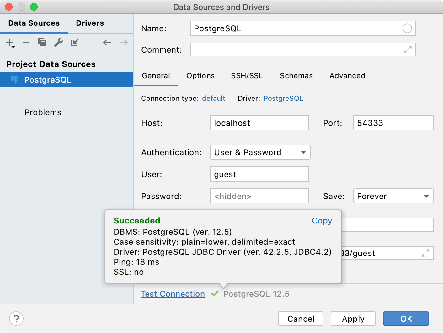 Integration with PostgreSQL