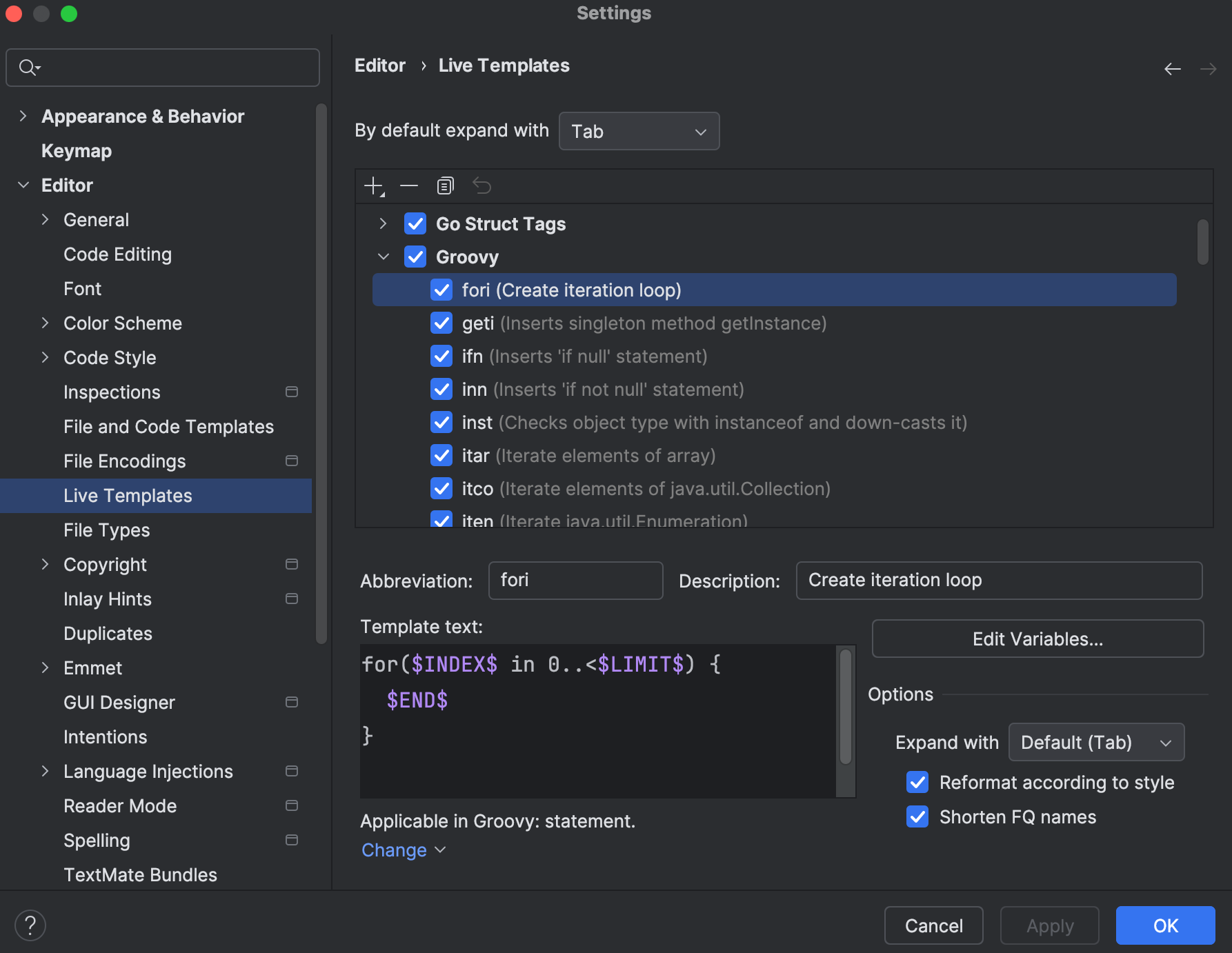 Work with Groovy code in the editor | IntelliJ IDEA Documentation
