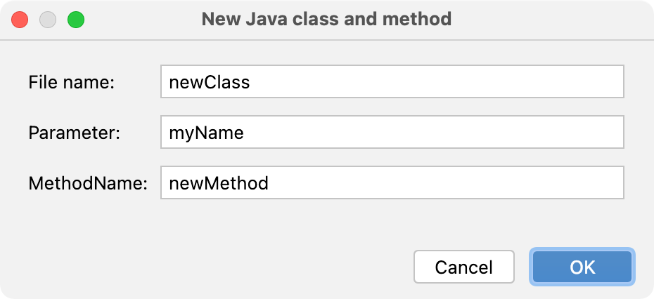 Creating a file based on a file template