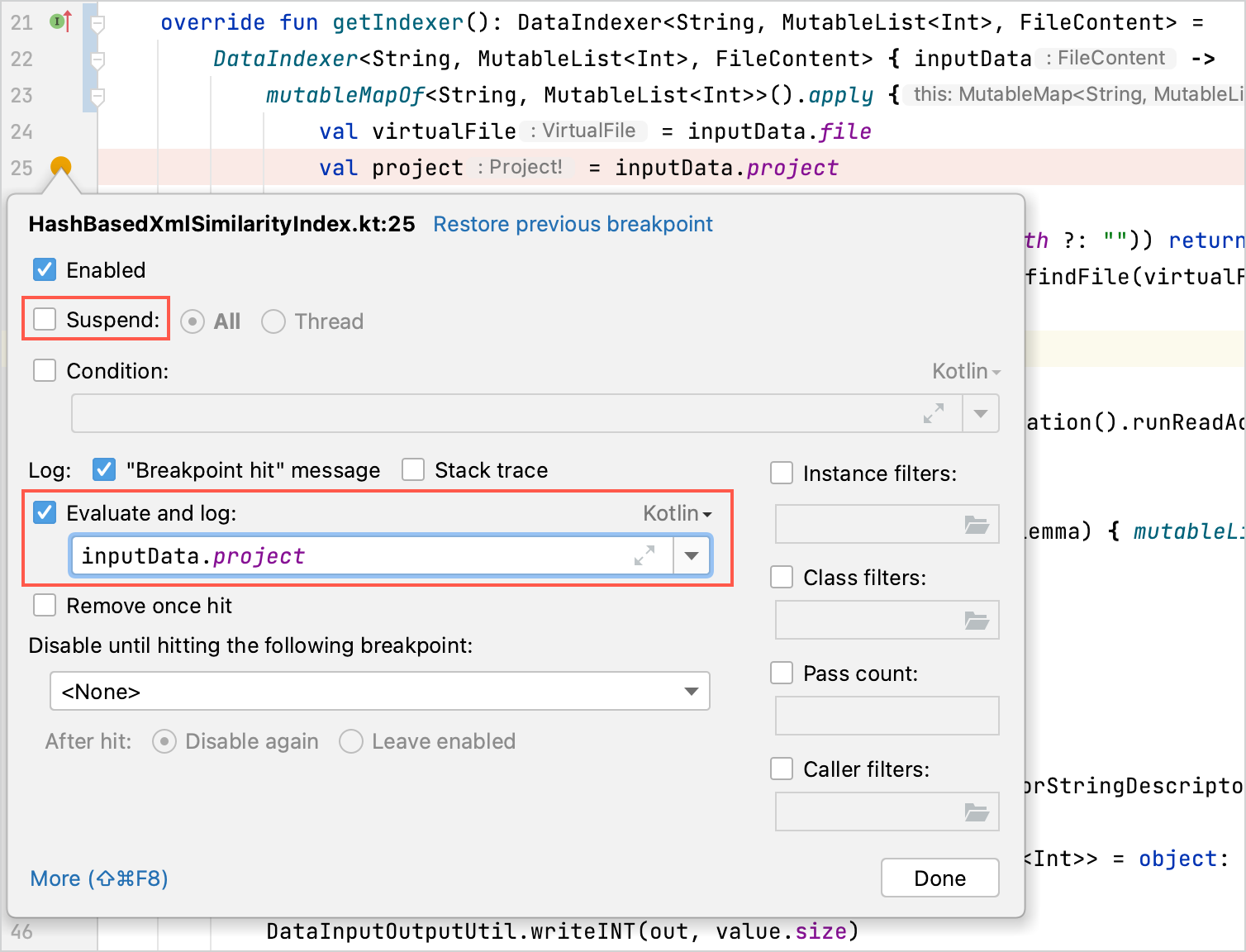 Using method breakpoints