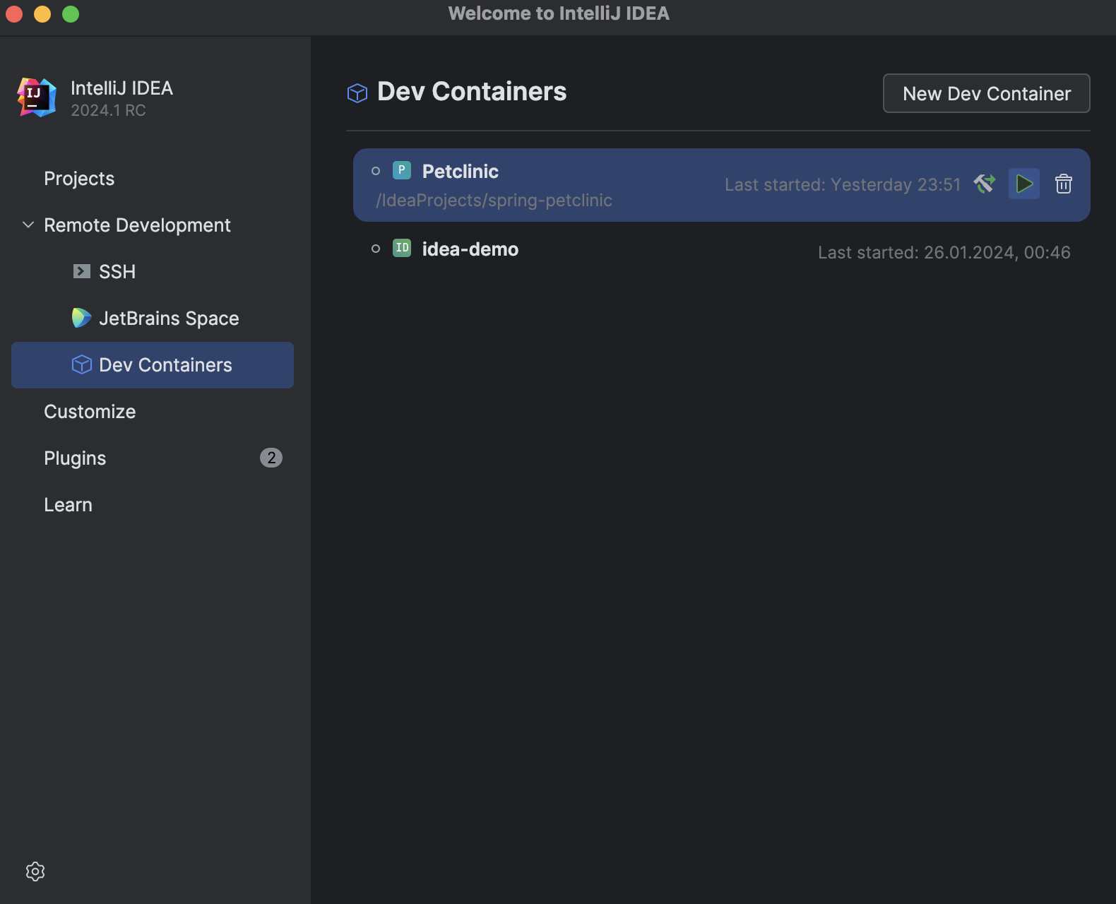 Dev Containers | IntelliJ IDEA Documentation