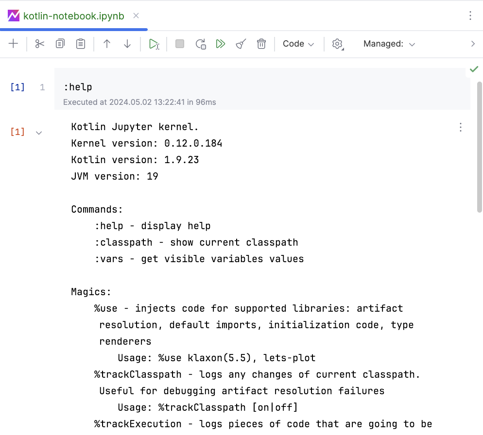 Kotlin Notebook REPL commands