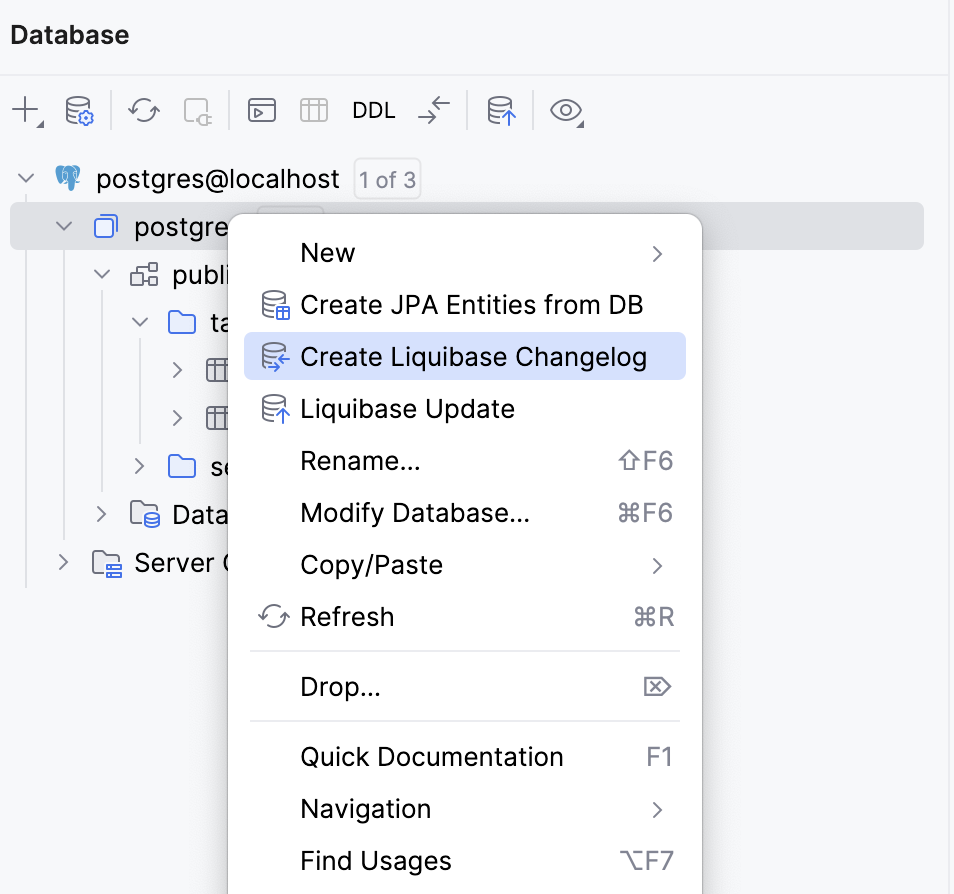 Create JPA Entities from DB