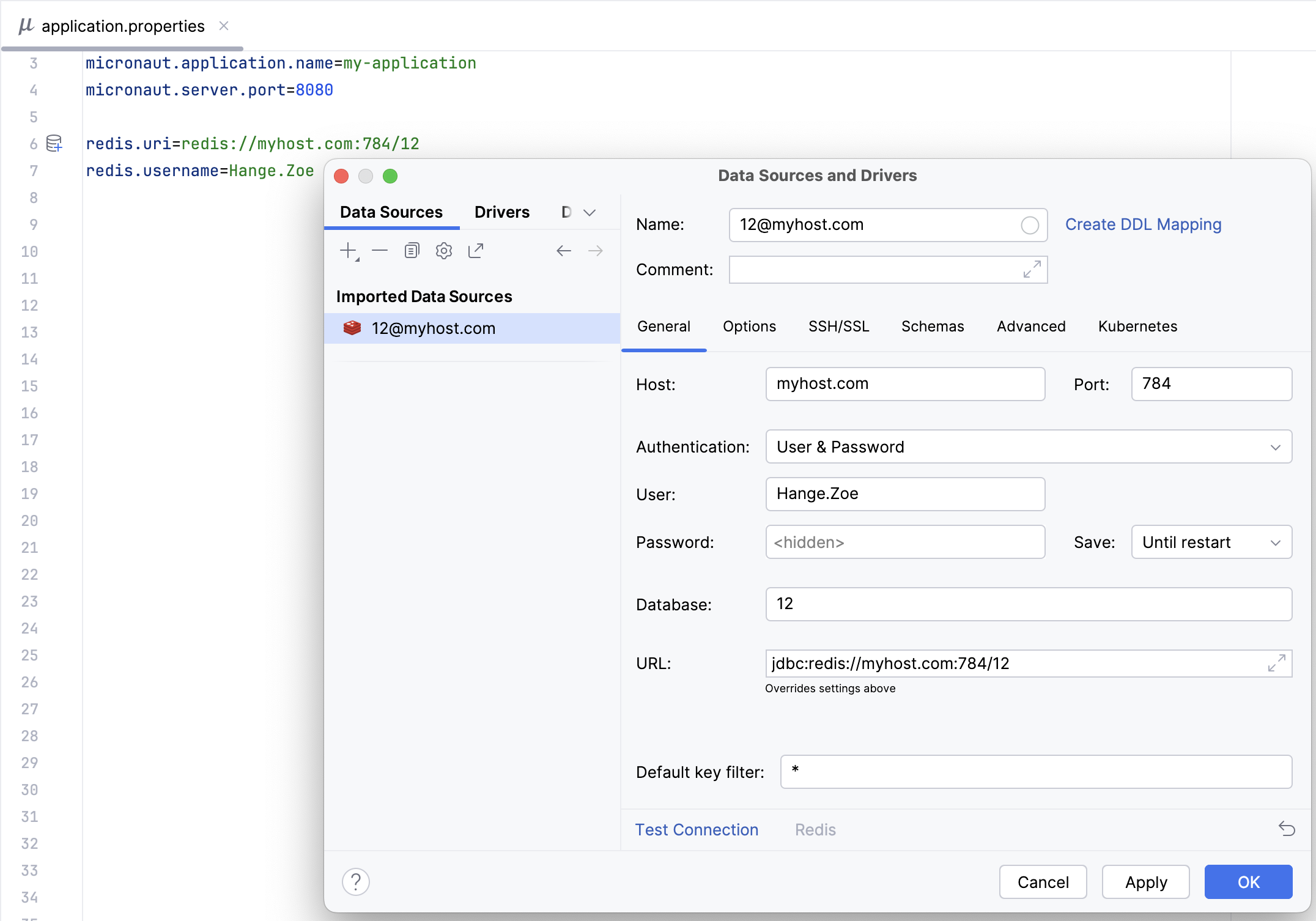 Create data source window