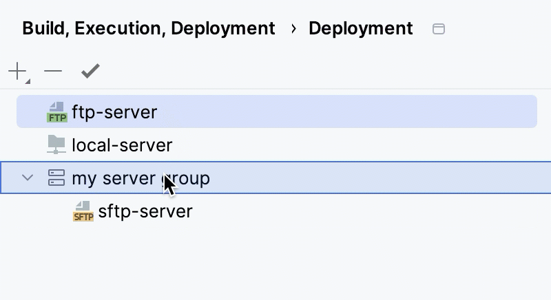 Populating a server group
