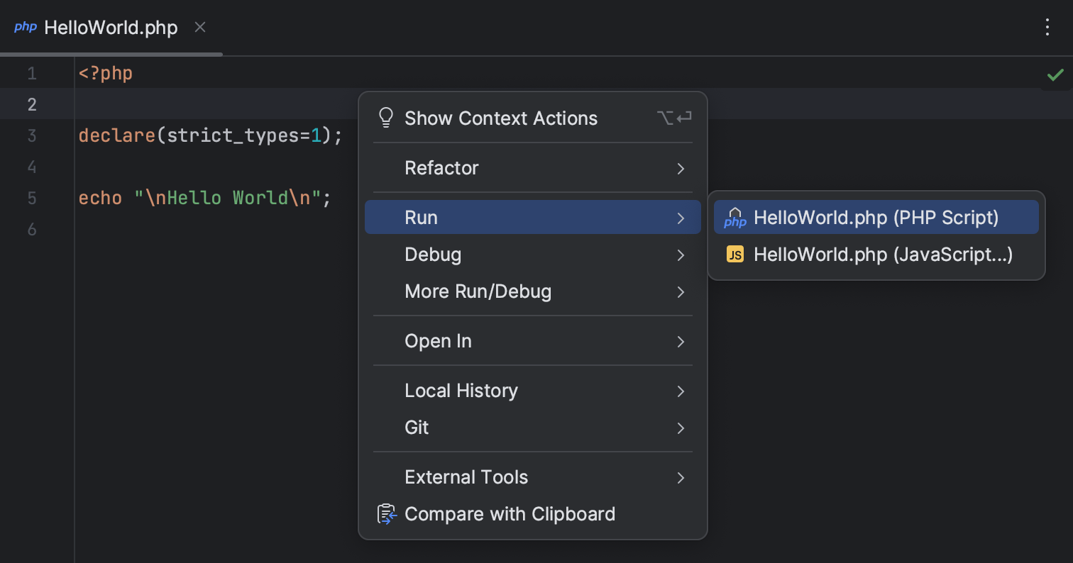 Run applications | PhpStorm Documentation