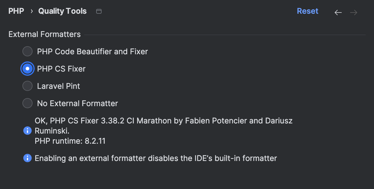PHP CS Fixer | PhpStorm Documentation