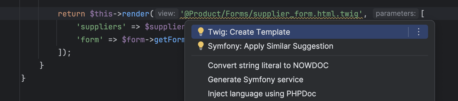 Symfony templates | PhpStorm Documentation