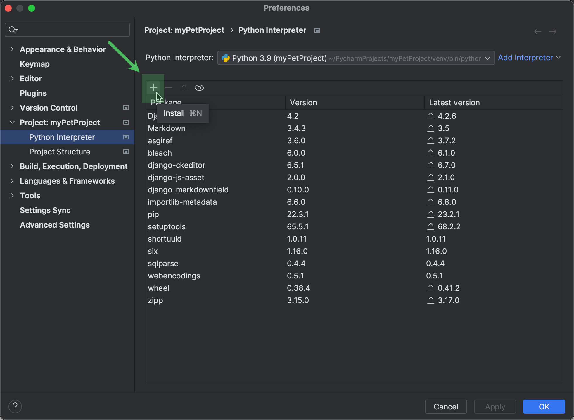 Install, uninstall, and upgrade packages | PyCharm Documentation