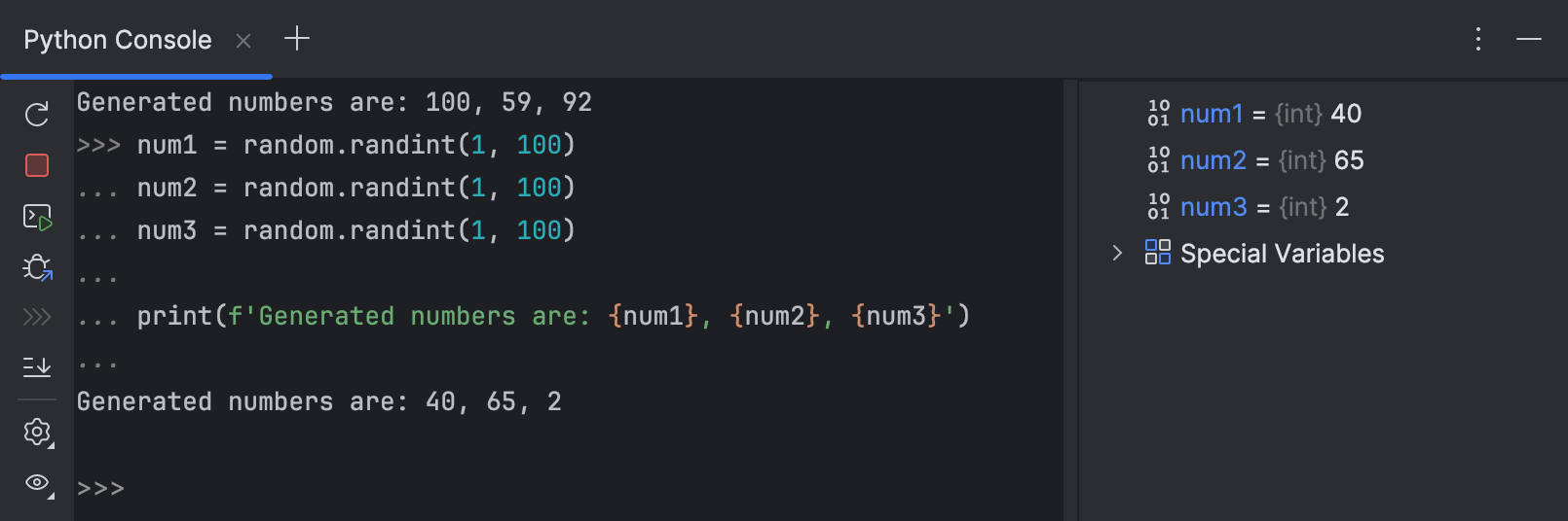 Run without any previous configuring | PyCharm Documentation