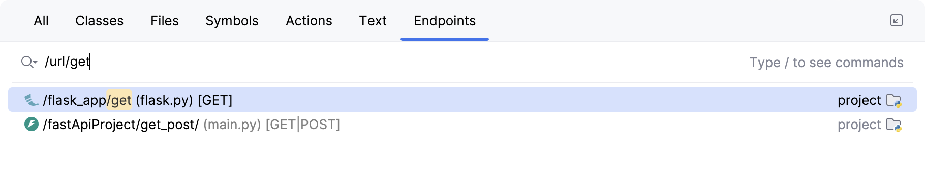 Find Express route declaration